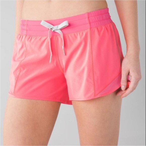 lululemon athletica Pants - Lululemon Hotty Hot Shorts in Flash Light Neon Pink *Rare* watch VIDEO